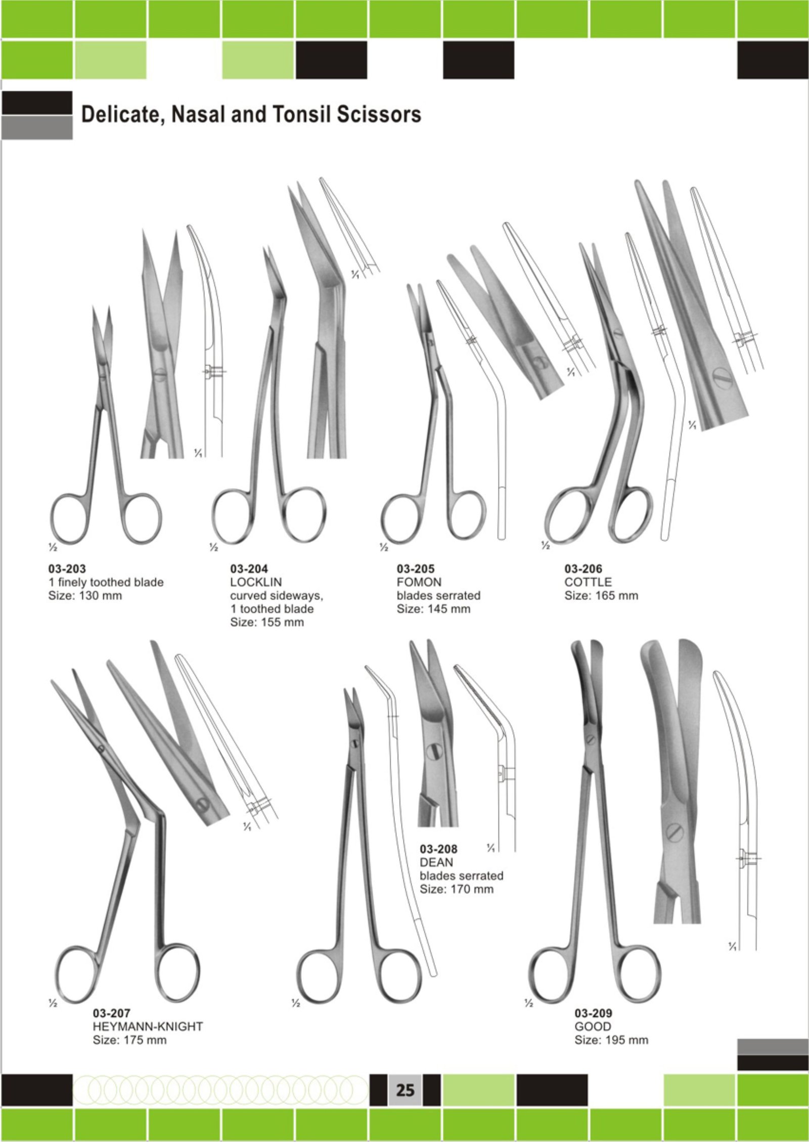 Delicate Nasal & Tonsil Scissors 5″